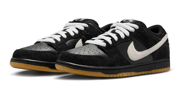 Nike SB Dunk Low Pro – Black & White with Gum Sole