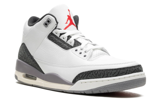 Air Jordan 3 White Grey Sneakers