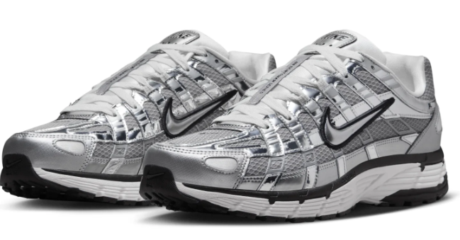 Nike P-6000 Metallic Silver Aegean Storm Sneakers