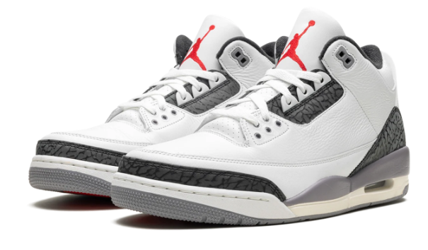 Air Jordan 3 White Grey Sneakers