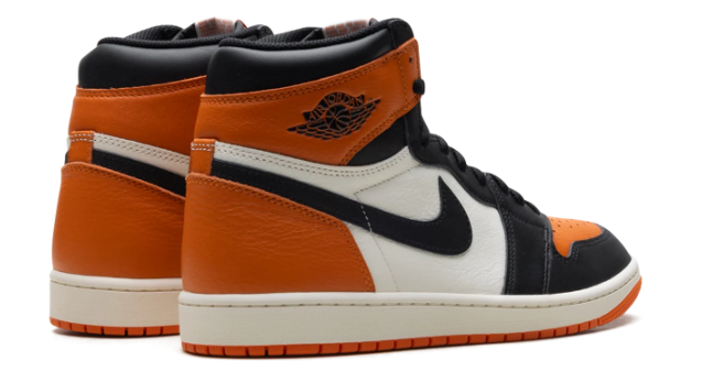Air Jordan 1 High Orange Black White Sneakers