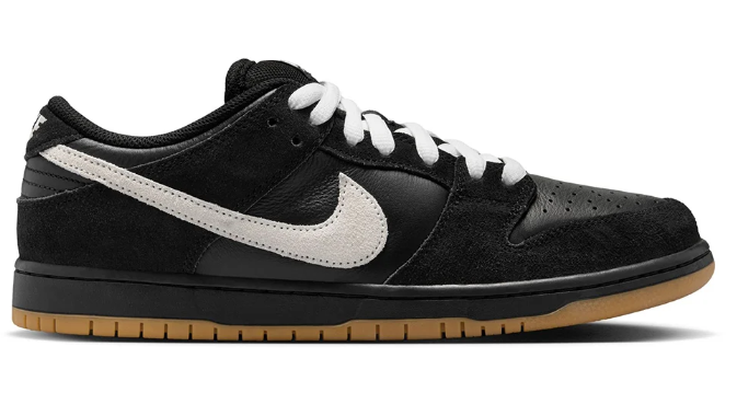 Nike SB Dunk Low Pro – Black & White with Gum Sole