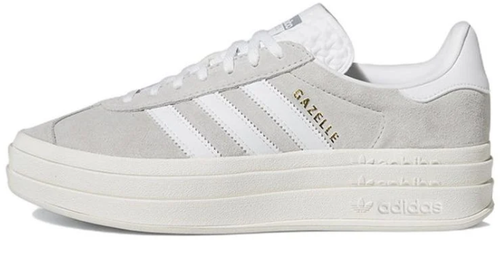 adidas Gazelle Bold Women's Platform Sneakers – Grey White
