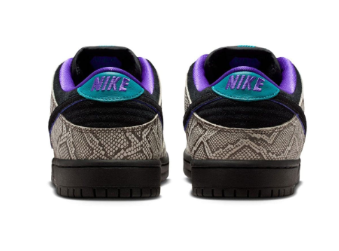 Nike SB Dunk Low Dashawn Jordan – Black & Fierce Purple Snakeskin Print