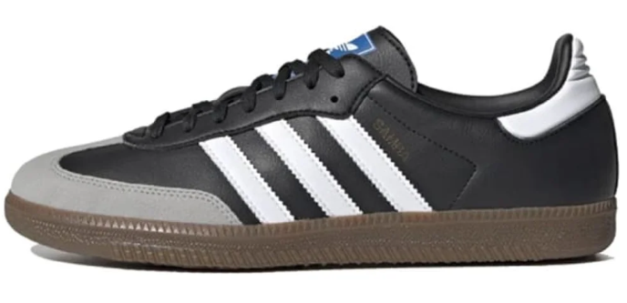 adidas Samba Vegan Unisex Casual Sneakers Black White Brown