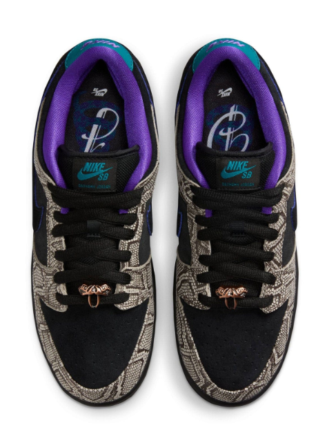 Nike SB Dunk Low Dashawn Jordan – Black / Fierce Purple Snake Print