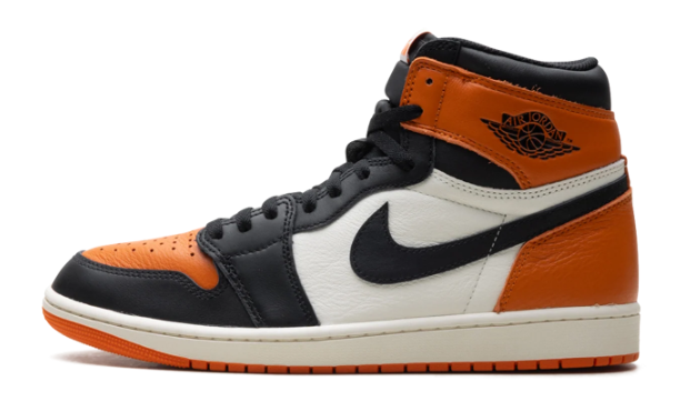 Air Jordan 1 High Orange Black White Sneakers