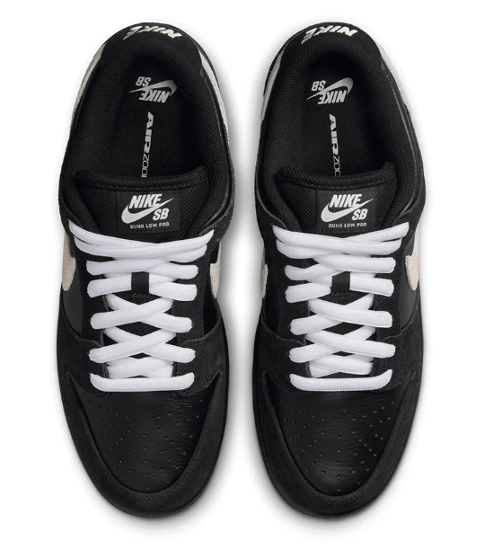 Nike SB Dunk Low Pro – Black & White with Gum Sole