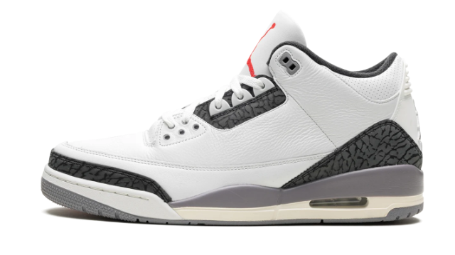 Air Jordan 3 White Grey Sneakers